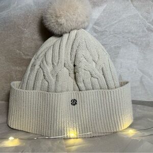Lululemon White Knit Beanie